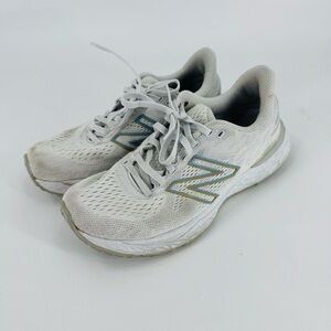 CLEARANCE New Balance‎ Running Shoes White Gray Athletic Sneakers Size 7.5